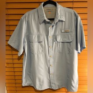 🔥 G.H. Bass & Co. Blue Casual Button Down Vented Shirt Size Large